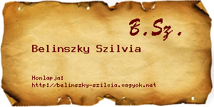 Belinszky Szilvia névjegykártya