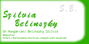 szilvia belinszky business card